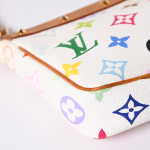 極美品 LOUIS VUITTON ルイヴィトン ポシェット アクセソワール アクセサリーポーチ M92649 モノグラム マルチカラー 村上隆 中古 4a001589