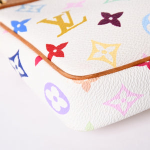 極美品 LOUIS VUITTON ルイヴィトン ポシェット アクセソワール アクセサリーポーチ M92649 モノグラム マルチカラー 村上隆 中古 4a001589