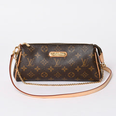 Like new LOUIS VUITTON Pochette Eva Monogram M95567 Brown Gold hardware Used 4a001176