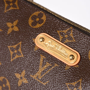 Like new LOUIS VUITTON Pochette Eva Monogram M95567 Brown Gold hardware Used 4a001176