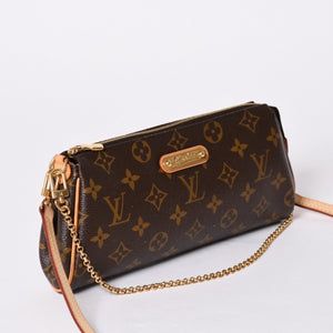 Like new LOUIS VUITTON Pochette Eva Monogram M95567 Brown Gold hardware Used 4a001176