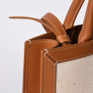CELINE セリーヌ Vertical Cabas Small バーティカルカバトートバッグ 2way キャンバス 192082BNZ 美品 中古 4a001743
