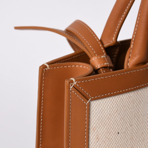 CELINE セリーヌ Vertical Cabas Small バーティカルカバトートバッグ 2way キャンバス 192082BNZ 美品 中古 4a001743