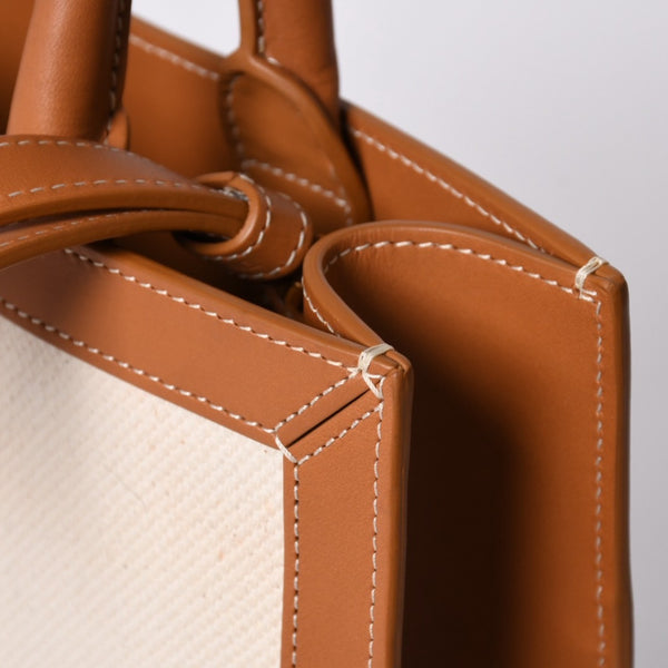CELINE セリーヌ Vertical Cabas Small バーティカルカバトートバッグ 2way キャンバス 192082BNZ 美品 中古 4a001743