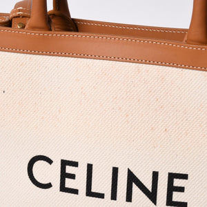 CELINE セリーヌ Vertical Cabas Small バーティカルカバトートバッグ 2way キャンバス 192082BNZ 美品 中古 4a001743