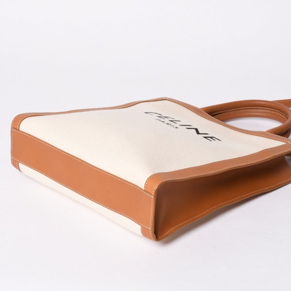 CELINE セリーヌ Vertical Cabas Small バーティカルカバトートバッグ 2way キャンバス 192082BNZ 美品 中古 4a001743