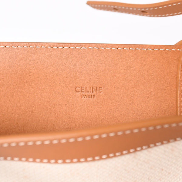 CELINE セリーヌ Vertical Cabas Small バーティカルカバトートバッグ 2way キャンバス 192082BNZ 美品 中古 4a001743