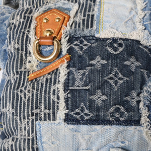 LOUIS VUITTON Patchwork Posty Messenger Bag M95374 Monogram Denim Blue Good Condition Used 4a001183