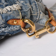 画像をギャラリービューアに読み込む, LOUIS VUITTON ルイヴィトン パッチワーク ポスティ メッセンジャーバッグ M95374 モノグラムデニム ブルー 美品 中古 4a001183
