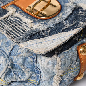 LOUIS VUITTON Patchwork Posty Messenger Bag M95374 Monogram Denim Blue Good Condition Used 4a001183