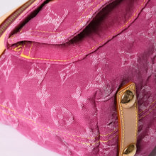 画像をギャラリービューアに読み込む, 新品同様 LOUIS VUITTON ルイヴィトン バギーPM ワンショルダーバッグ M95212 モノグラム デニム レザー ピンク 中古 4a001180