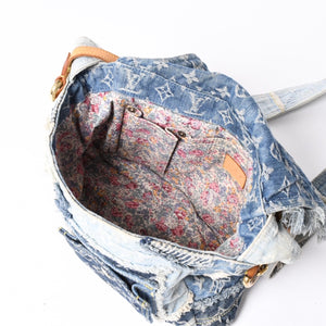 LOUIS VUITTON Patchwork Posty Messenger Bag M95374 Monogram Denim Blue Good Condition Used 4a001183