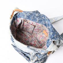 画像をギャラリービューアに読み込む, LOUIS VUITTON ルイヴィトン パッチワーク ポスティ メッセンジャーバッグ M95374 モノグラムデニム ブルー 美品 中古 4a001183