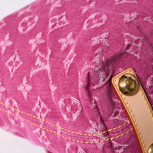 画像をギャラリービューアに読み込む, 新品同様 LOUIS VUITTON ルイヴィトン バギーPM ワンショルダーバッグ M95212 モノグラム デニム レザー ピンク 中古 4a001180