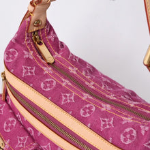 画像をギャラリービューアに読み込む, 新品同様 LOUIS VUITTON ルイヴィトン バギーPM ワンショルダーバッグ M95212 モノグラム デニム レザー ピンク 中古 4a001180