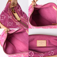 画像をギャラリービューアに読み込む, 新品同様 LOUIS VUITTON ルイヴィトン バギーPM ワンショルダーバッグ M95212 モノグラム デニム レザー ピンク 中古 4a001180