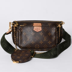 Very Good Condition LOUIS VUITTON Monogram Multi Pochette Accessories Khaki Shoulder Bag M44813 Used 4a001257