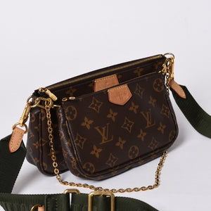 Very Good Condition LOUIS VUITTON Monogram Multi Pochette Accessories Khaki Shoulder Bag M44813 Used 4a001257