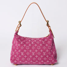 画像をギャラリービューアに読み込む, 新品同様 LOUIS VUITTON ルイヴィトン バギーPM ワンショルダーバッグ M95212 モノグラム デニム レザー ピンク 中古 4a001180