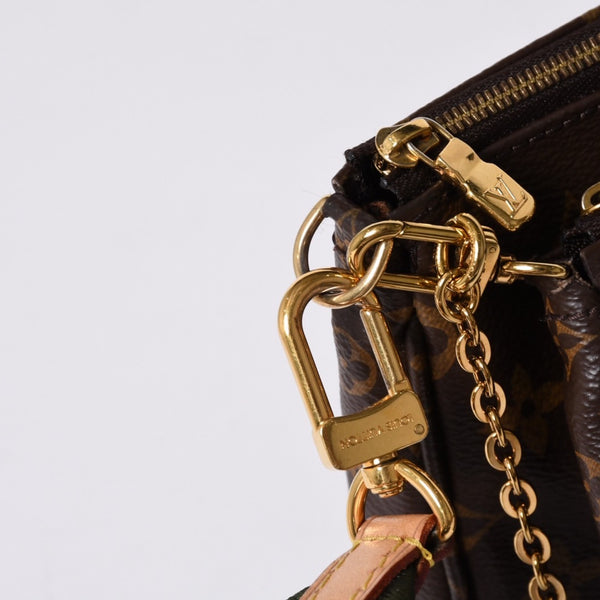 Very Good Condition LOUIS VUITTON Monogram Multi Pochette Accessories Khaki Shoulder Bag M44813 Used 4a001257