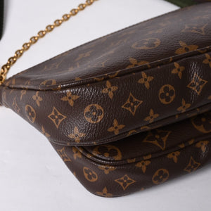 Very Good Condition LOUIS VUITTON Monogram Multi Pochette Accessories Khaki Shoulder Bag M44813 Used 4a001257