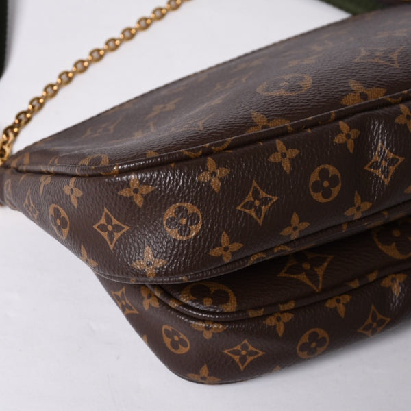 Very Good Condition LOUIS VUITTON Monogram Multi Pochette Accessories Khaki Shoulder Bag M44813 Used 4a001257