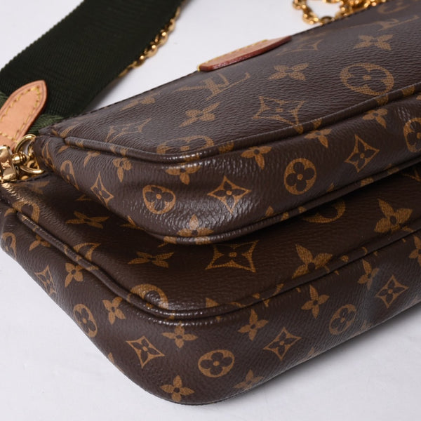 Very Good Condition LOUIS VUITTON Monogram Multi Pochette Accessories Khaki Shoulder Bag M44813 Used 4a001257
