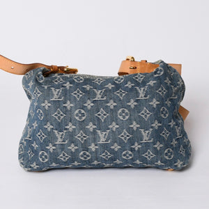 LOUIS VUITTON ルイヴィトン モノグラムデニム バギーPM ショルダーバッグ ワンショルダー M95049 インディゴブルー 美品 中古 4a001244