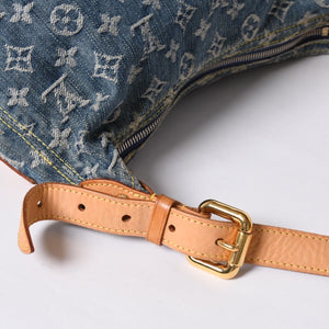 LOUIS VUITTON ルイヴィトン モノグラムデニム バギーPM ショルダーバッグ ワンショルダー M95049 インディゴブルー 美品 中古 4a001244