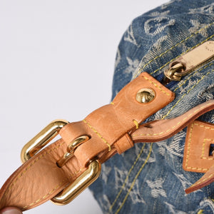 LOUIS VUITTON ルイヴィトン モノグラムデニム バギーPM ショルダーバッグ ワンショルダー M95049 インディゴブルー 美品 中古 4a001244