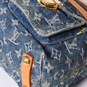 LOUIS VUITTON ルイヴィトン モノグラムデニム バギーPM ショルダーバッグ ワンショルダー M95049 インディゴブルー 美品 中古 4a001244