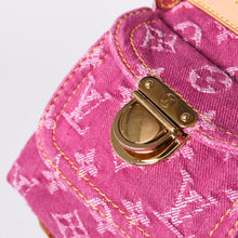 画像をギャラリービューアに読み込む, 新品同様 LOUIS VUITTON ルイヴィトン バギーPM ワンショルダーバッグ M95212 モノグラム デニム レザー ピンク 中古 4a001180