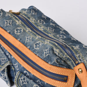 LOUIS VUITTON ルイヴィトン モノグラムデニム バギーPM ショルダーバッグ ワンショルダー M95049 インディゴブルー 美品 中古 4a001244