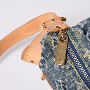 LOUIS VUITTON ルイヴィトン モノグラムデニム バギーPM ショルダーバッグ ワンショルダー M95049 インディゴブルー 美品 中古 4a001244