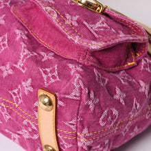 画像をギャラリービューアに読み込む, 新品同様 LOUIS VUITTON ルイヴィトン バギーPM ワンショルダーバッグ M95212 モノグラム デニム レザー ピンク 中古 4a001180
