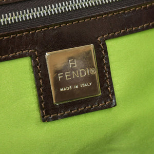 FENDI フェンディ ハンドバッグ DENIM デニム FLOWER フラワー Applique アップリケ ネイビー 美品 中古 4a001181