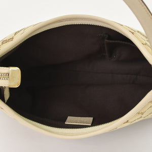 GUCCI グッチ アビー ワンショルダーバッグ GGキャンバス 130738 213048 ベージュ アイボリー ゴールド金具 美品 中古 4a001182