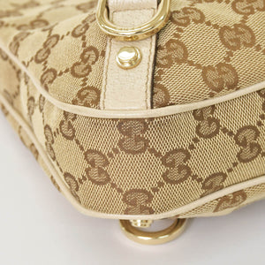 GUCCI グッチ アビー ワンショルダーバッグ GGキャンバス 130738 213048 ベージュ アイボリー ゴールド金具 美品 中古 4a001182