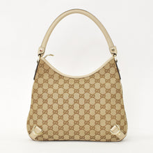 画像をギャラリービューアに読み込む, GUCCI グッチ アビー ワンショルダーバッグ GGキャンバス 130738 213048 ベージュ アイボリー ゴールド金具 美品 中古 4a001182