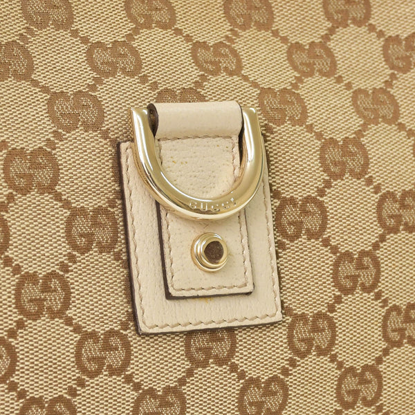 GUCCI グッチ アビー ワンショルダーバッグ GGキャンバス 130738 213048 ベージュ アイボリー ゴールド金具 美品 中古 4a001182