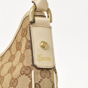GUCCI グッチ アビー ワンショルダーバッグ GGキャンバス 130738 213048 ベージュ アイボリー ゴールド金具 美品 中古 4a001182