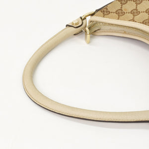 GUCCI グッチ アビー ワンショルダーバッグ GGキャンバス 130738 213048 ベージュ アイボリー ゴールド金具 美品 中古 4a001182