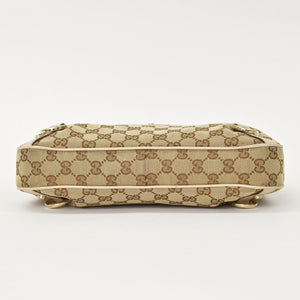 GUCCI グッチ アビー ワンショルダーバッグ GGキャンバス 130738 213048 ベージュ アイボリー ゴールド金具 美品 中古 4a001182