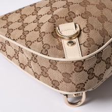 画像をギャラリービューアに読み込む, GUCCI グッチ アビー ワンショルダーバッグ GGキャンバス 130738 214397 ベージュ アイボリー ゴールド金具 美品 中古4a001185