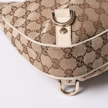 画像をギャラリービューアに読み込む, GUCCI グッチ アビー ワンショルダーバッグ GGキャンバス 130738 214397 ベージュ アイボリー ゴールド金具 美品 中古4a001185