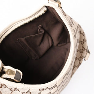 GUCCI グッチ アビー ワンショルダーバッグ GGキャンバス 130738 214397 ベージュ アイボリー ゴールド金具 美品 中古4a001185