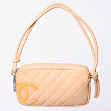 画像をギャラリービューアに読み込む, 極美品 CHANEL シャネル CANBON カンボンライン ワンショルダーバッグ 10番台 ココマーク カーフスキン ベージュ シルバー金具 中古 4a001690