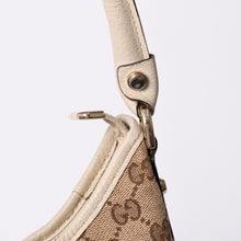 画像をギャラリービューアに読み込む, GUCCI グッチ アビー ワンショルダーバッグ GGキャンバス 130738 214397 ベージュ アイボリー ゴールド金具 美品 中古4a001185