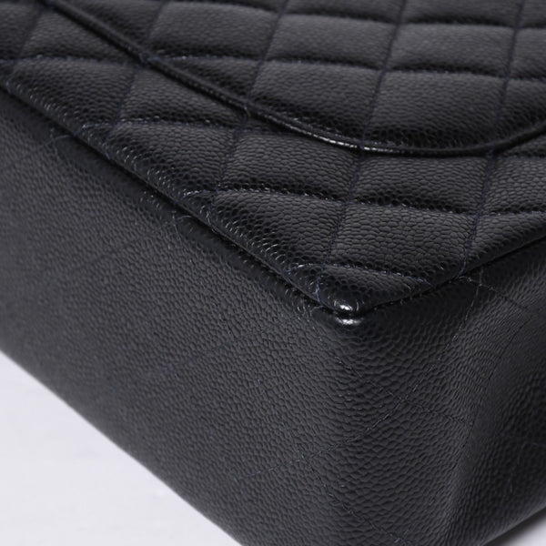 CHANEL CHANEL Deca Matelasse 30 S Flap W Chain Shoulder Bag A11869 No. 6 Coco Mark Caviar Skin Good Condition Used 4a001188