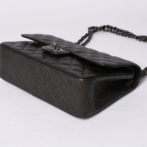 新品未使用 CHANEL シャネル デカマトラッセ30 Wフラップ Wチェーンショルダーバッグ A58600 24番台 ココマーク キャビアスキン 中古 4a001274